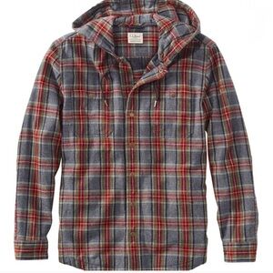 L.L. Bean | MENS M | Red and gray Plaid Shirt |